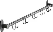 Generic Mounted Utensil Rack, Clothes Hanger, Rail, Multifunctional Pot, Pan, Lid Rack, 60cm, as described