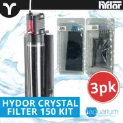 Hydor Crystal Internal Power Filter 150 Ultimate Kit (3pk)