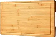 66cm x 42cm Extra Large Bamboo Chopping Boards for Kitchen, 26x16.5 XXXL Largest Wood Cutting Board with Handleswith Side Handles and Juice Grooves, Solid Durable Reversible