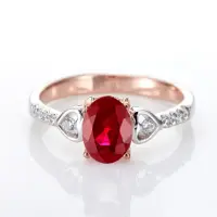 在飛比找momo購物網優惠-【DOLLY】14K金 緬甸紅寶石1克拉鑽石戒指(016)