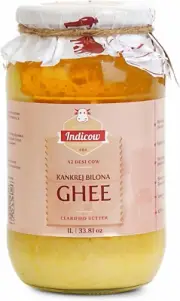 Indicow Farms A2 Cow Ghee/Clarified Butter | Hand Churned, Bilona | Organic G...