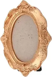 Outanaya Victorian Style Resin Ornament Luxurious Retro Decorative Frame for Tiny Photo Display for Home Decor and Photography Props Detailing and Unique Design