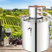 50L Moonshine Still Water Alcohol Distiller Brewing Kit w/ Water Pump
