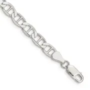 Sterling Silver 5.7mm Flat Anchor Chain Bracelet 7" for Men's 5.41gm