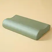 Zhiyuan 100% Cotton Contour Pillow Cover Only Memory Foam Pillowcase Pillow Protector for Cervical Pillow 30 x 50 cm, Light Green