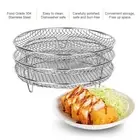 Air Fryer Tray Dehydrator Rack Basket Stainless Steel Stackable Baking ♤