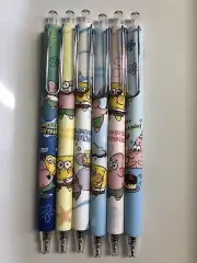 Sponge Bob Gel Pen Set of 6 Black Ink 0.5mm
