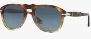 Persol 0PO0649 1158Q8 52mm Tortoise Spotted Brown/Azure Gradient Blue Sunglasses