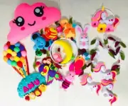 Handmade Felt Cot Mobile Nursery Hanging Baby Room Deco Baby Gift Item Pack New