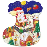 Christmas Socks Shapes Jigsaw Puzzle Christmas Graphics Paper Puzzle Educational Games Toys for Adults Kids