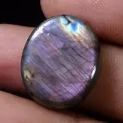 26.90 Ct 100% Natural Purple & Blue Fire Labradorite Cabochon Gemstone 21X18X7MM