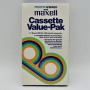 Vintage 1979 Maxell UDXL-I Pacific Stereo CASSETTE VALUE-PAK 90-min Japan SEALED
