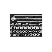 36 Pcs of Kincrome 3/4" Drive Contour Deep Tray Sockets & Accessories EVA Tray