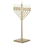 NEW Chabad Style Hanukkah Menorah with LED Light Bulbs and Remote Control