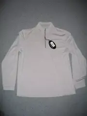 GREG NORMAN 1/4 ZIP POLO -MENS MEDIUM -GRAY