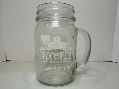 NEW Canning/ Mason Jar FIREFLY™ "Light It Up" GLASS DRINKING MUGS - 5.25" Tall