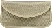 uxcell Faraday Bags, 6.5 Inch Signal Blocking Key Pouch Anti-Theft Car Protection Cell Phone RFID GPS Shielding Wallet for Privacy Card Protection, Khaki