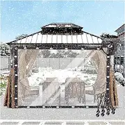 Clear PVC Plastic Partition Screen Tarp with Grommets Snowproof for Gazebo Porch Patio Customizable Size 1.8x6M Transparent Waterproof Cover