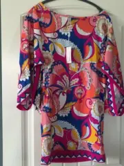 SASSY AND FLIRTY TRINA TURK TUNIC COVER UP DRESS LARGE LAST 1