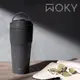 【HOLA】【WOKY 沃廚】手提激凍輕芯鈦瓷易潔層保溫杯750ml-灰墨