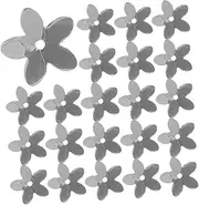 1 Set Sequined Floral Beads Fake Nail Stickers Holder Charms Rhinestone Glue Nail Kit Rhinestones Pedicure Gel Kit Craft Decals Wraps Stickers Manicure Sequins Plastic Silver