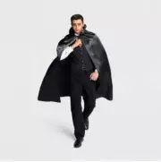 Adult Vampire Cape Black Halloween Costume Hyde and Eek Boutique New