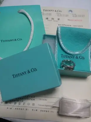 專櫃正品 TIFFANY & CO 蒂芬妮 1837 ® 經典 寬版 925 純銀 戒指 美圍4.5 / Cartier bvlgari 國際圍8 聖誕節情人節