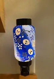 Oriental Japanese blue flowers Washi wall plug-in Night Light Gift !!