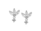 Sterling Silver Stud Tiny Lotus Earrings cartilage helix piercing dainty flower