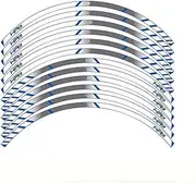 Stripe Stickers for BMW HP6 Motorcycle Parts Thick Edge Wheel Decals Stickers Set Rim Stripes Laminated(Color:Light Blue)