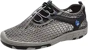 [Generic] Sneaker Storage for Men High Tops Comfortable Tracking Shoes Outdoor Sports Shoes Wading Shoes Mens Leather Sneaker Boots (Grey, 41)