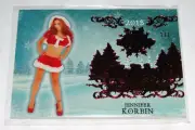 2015 Benchwarmer JENNIFER KORBIN Holiday #86 Red Foil True 1/1 LINGERIE Playboy
