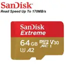 SANDISK EXTREME MICROSD 64GB MICROSDXC A2 UHS-I