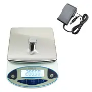 Square Pan Electronic Balance 5kg/0.01g Precision Scale Dual Power AC/Battery