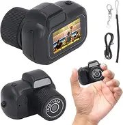 Mini Digital Camera, 1080P 2 MP 100 Minutes Battery Life 4:3 Small Compact Travel Vlogging Camera with Color Screen & Wrist Strap for Teens Students Kids