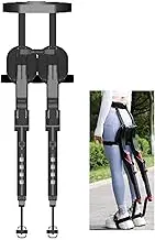 Portable Foldable Wearable Chair Invisible Seats, Invisible Chair Wearable Exoskeleton Human Wearable Seat, 5 Gear Adjustable Suitable for Different Heights(Color:Black)