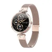 Women Smart Watch Colorful LCD Sleep Monitoring Waterproof Digital Wrist Watches Low Power Sports Fitness Bracelet - Milan Gold