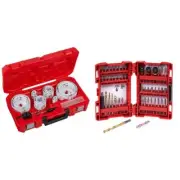 Milwaukee Bi-Metal Hole Saw Set + Impact Duty Driver Steel Bit Set (69-Piece)