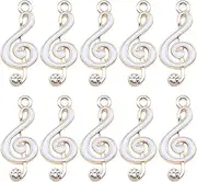 GALPADA 10pcs Music Symbol Charms for Crafting Chic Music Notes Pendants for Bracelets and Earrings Fine Texture and Decorative Accessories