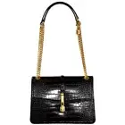 Guess Women's James Handbag Black Crocodile Convertible Crossbody Flap