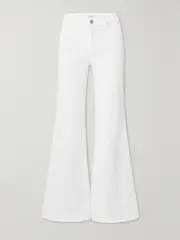 [FRAME] FRAME - Le Palazzo High-rise Wide-leg Jeans - White - 26 26 White
