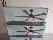 Vtg Hampton Bay 52" Cabrerra Ceiling Fan 503 809 Hickory Finish New Old Stock