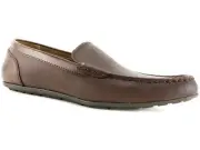 Alfani Men's Dan Leather Drivers Brown Leather Size 10 M