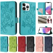 Case For iphone 16 15 Pro Max 14 13 12 XS X E Pattern Leather Wallet Flip Cover