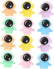BESPORTBLE 12Pcs Cute Astronaut Erasers Fun Outer Space Themed School Supplies Creative Stationery for Classroom Favors for Parties
