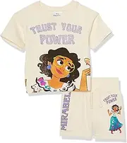 [Disney] Girls Encanto Mirabel French Terry Tee & Short Set