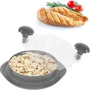 Chicken Shredder With Non-Slip Ergonomic Handle - BPA Free Meat Shredder Machine, Dishwasher Safe Beef Twister Tool for Home (Grey)