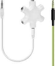 Geekria 3.5mm Headphone Splitter Adapter, 5-Way Multi Audio Divider, TRS 6-Port Music Sharer for PC, Laptop, Tablet, MP4, MP3, Headset, Earphones (Stereo Jacks)