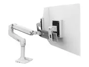 LX DUAL DIRECT DESK MOUNT ARM WHITE
