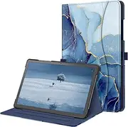 [FINTIE] Case for Samsung Galaxy Tab A9 Plus/A9+ 5G 11 Inch 2023 Model (SM-X210/X216/X218), Multi-Angle Viewing Smart Stand Back Cover with Pocket Auto Wake/Sleep, Ocean Marble